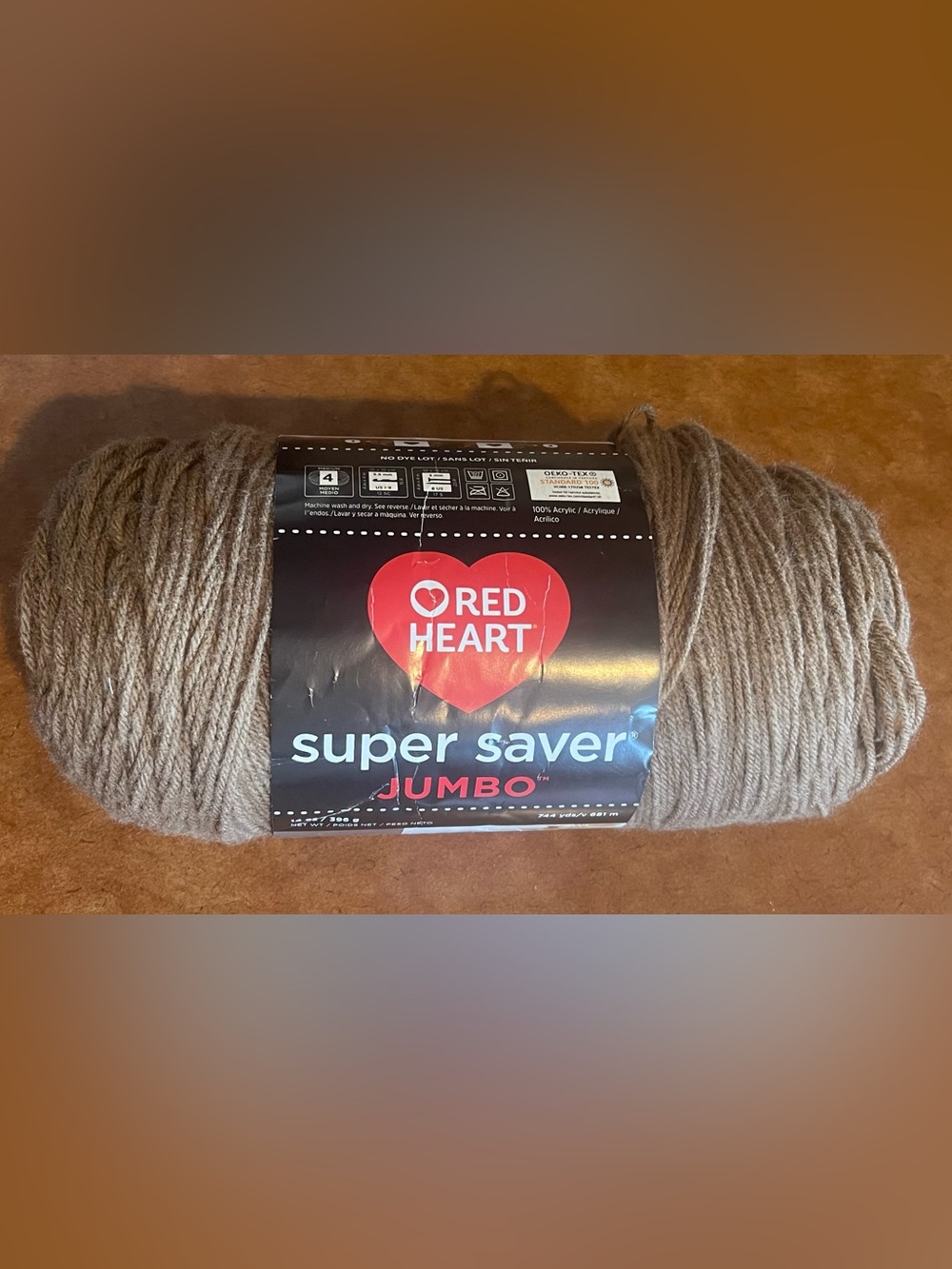 NEW Red Heart Super Saver Jumbo Acrylic Yarn - Cafe Latte